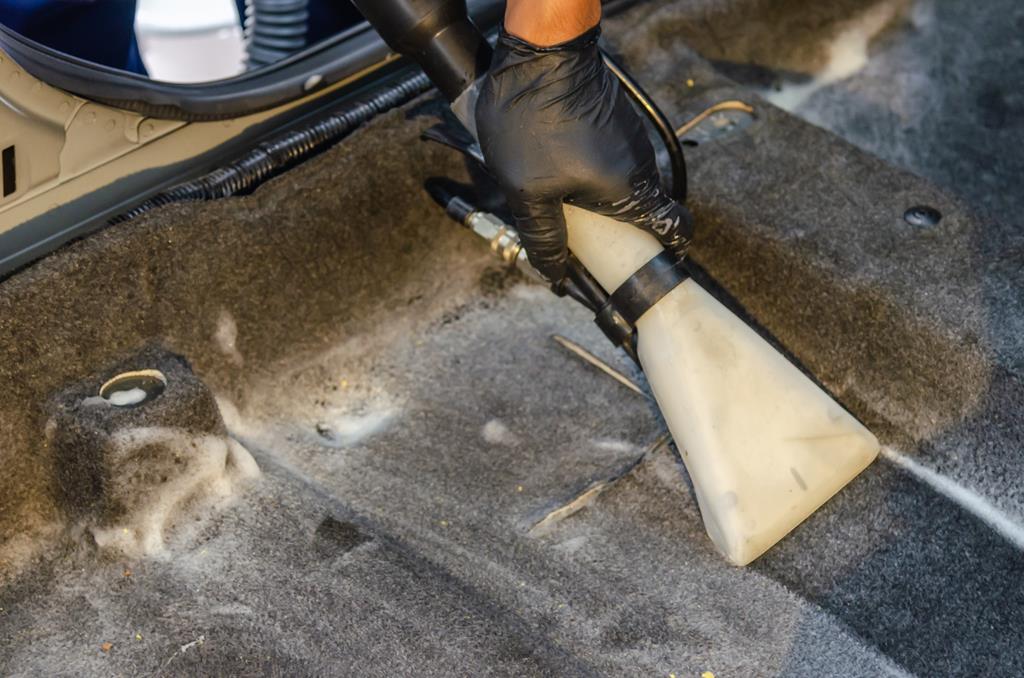 a limpeza do carpete pode ser feita com aspirador ou produtos específicos