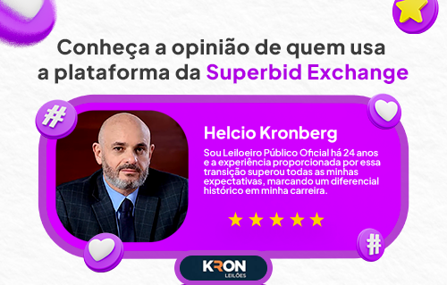 Superbid Exchange e Leiloeiro Helcio Kronberg estabelecem parceria estratégica 